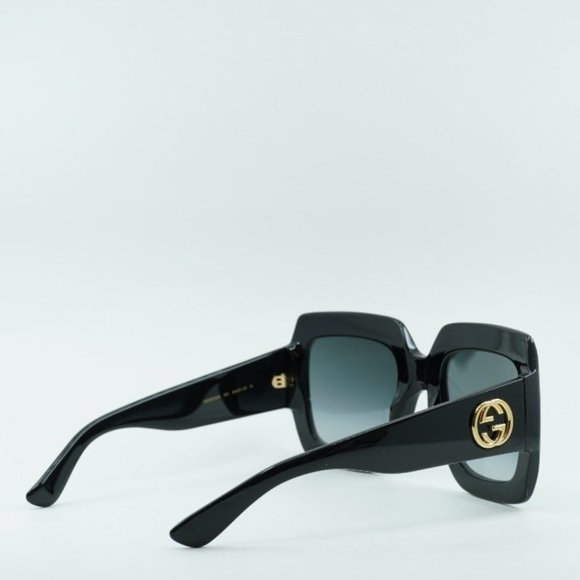 FINAL PRICE NEW GUCCI GG0053SN 001 SQUARE BLACK GREY GRADIENT SUNGLASSES - Picture 11 of 12